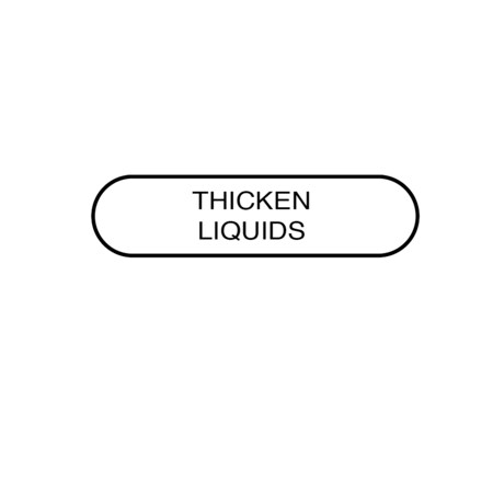 Thicken Liquids Label 5/16 X 1-1/4